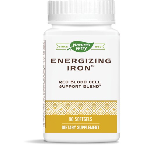 Nature's Way Energizing Iron - Red Blood Cell Support Blend -- 90 Softgels
