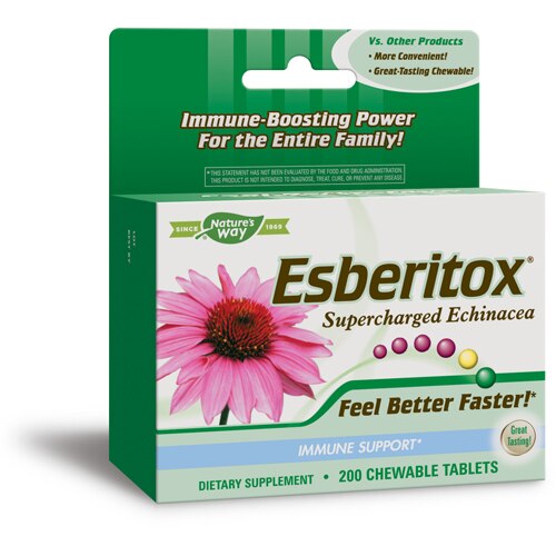 Nature's Way Esberitox Supercharged Echinacea for Immune Support -- 200 Chewable Tablets