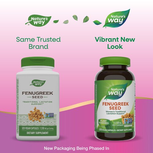 Nature's Way Fenugreek Seed - Traditional Lacation Support -- 320 Vegan Capsules
