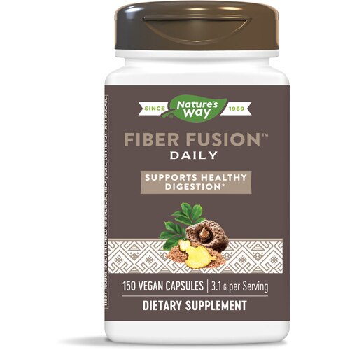 Nature's Way Fiber Fusion Daily - Healthy Digestion -- 3.1 g Per Serving - 150 Vegan Capsules
