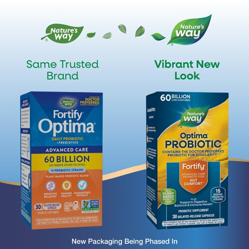 Nature's Way Fortify Optima Daily Probiotic + Prebiotics - 60 Billion Live Cultures -- 30 Capsules