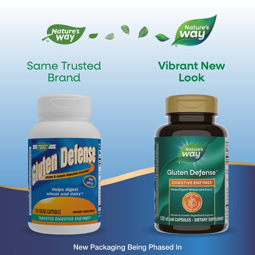 Nature's Way Gluten Defense - Targeted Digestive Enzymes -- 120 Vegan Capsules