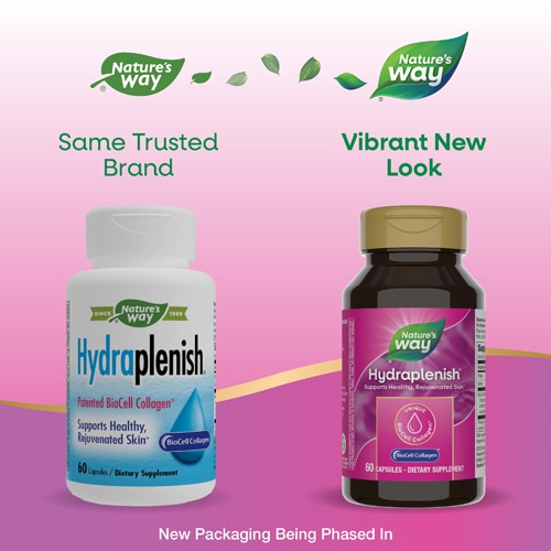 Nature's Way Hydraplenish with Patented BioCell Collagen -- 60 Capsules