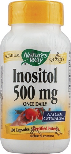Nature's Way Inositol -- 500 mg Per Serving - 100 Capsules