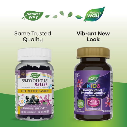 Nature's Way Kids Sambucus Elderberry Cough Relief Immune