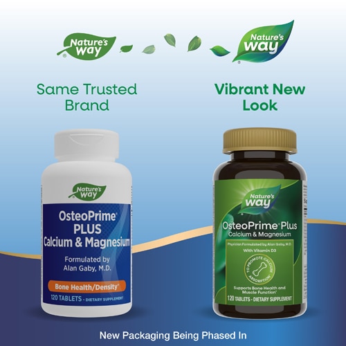 Nature's Way OsteoPrime Plus Calcium & Magnesium - Bone Health and Density -- 120 Tablets