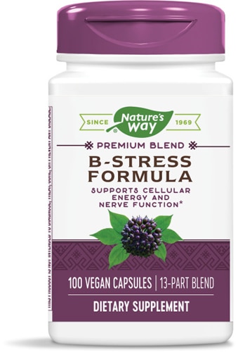 Nature's Way Premium Blend B-Stress Formula - 13-Part Blend -- 100 Vegan Capsules