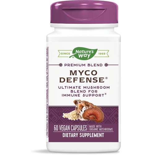 Nature's Way Premium Blend Myco Defense - Mushroom Blend for Immune Support -- 60 Vegan Capsules
