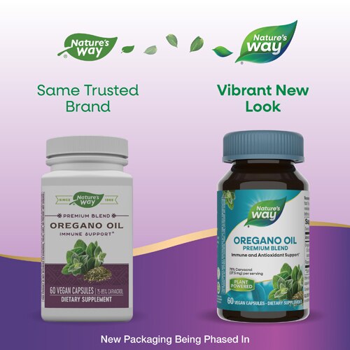 Nature's Way Premium Blend Oregano Oil - Immune Support -- 60 Vegan Capsules