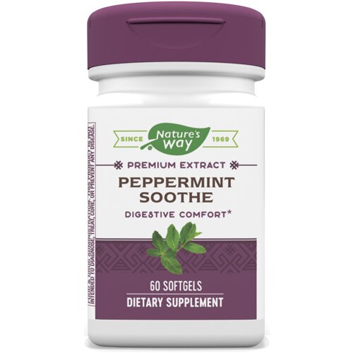 Nature's Way Premium Extract Peppermint Soothe - Digestive Comfort -- 60 Softgels