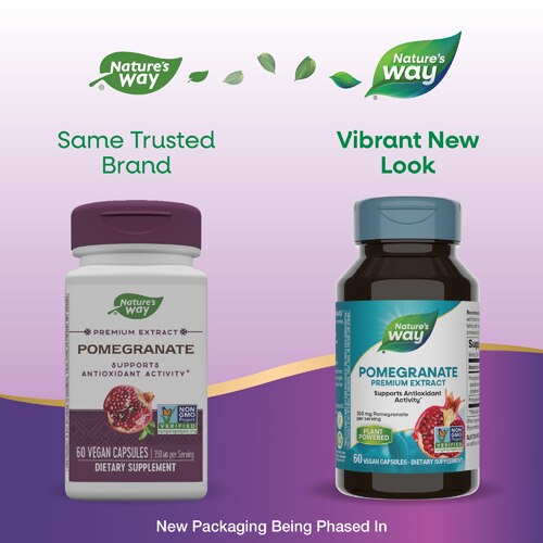 Nature's Way Premium Extract Pomegranate -- 350 mg - 60 Capsules
