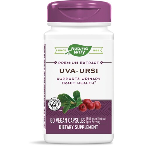 Nature's Way Premium Extract Uva-Ursi -- 666 mg of Extract Per Serving - 60 Vegan Capsules