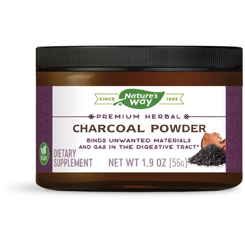 Nature's Way Premium Herbal Charcoal Powder - Vegan -- 2 oz