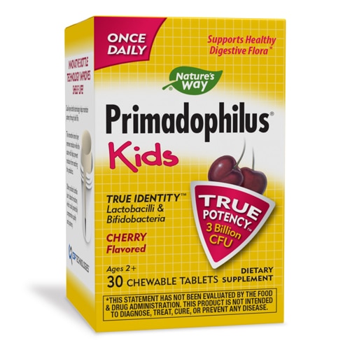 Nature's Way Primadophilus Kids - 3 Billion CFU - Cherry Flavored -- 30 Chewable Tablets
