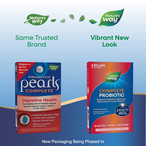 Nature's Way Probiotic Pearls Complete - Digestive Health - 1 Billion Live Cultures -- 30 Softgels