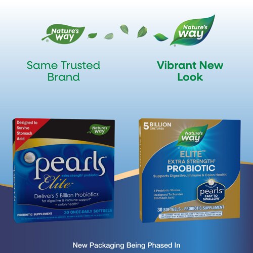 Nature's Way Probiotic Pearls Elite - 5 Billion Live Cultures -- 30 Softgels