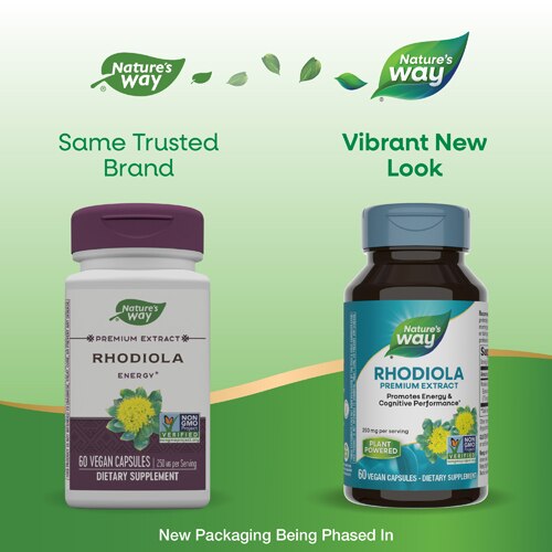 Nature's Way Rhodiola - Energy Capsules -- 250 mg - 60 Vegan Capsules