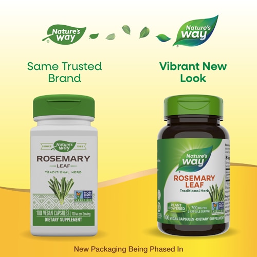 Nature's Way Rosemary Leaf -- 700 mg Per Serving - 100 Vegan Capsules
