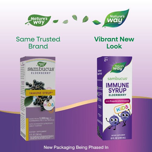 Nature's Way Sambucus Elderberry Immune Syrup for Kids - with Echinacea & Propolis -- 8 fl oz