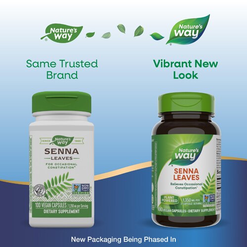 Nature's Way Senna Leaves - Occasional Constipation -- 1 350 mg Per Serving - 100 Vegan Capsules