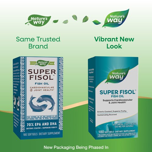 Nature's Way Super Fisol Enteric-Coated Fish Oil - 70% EPA & DHA -- 180 Softgels