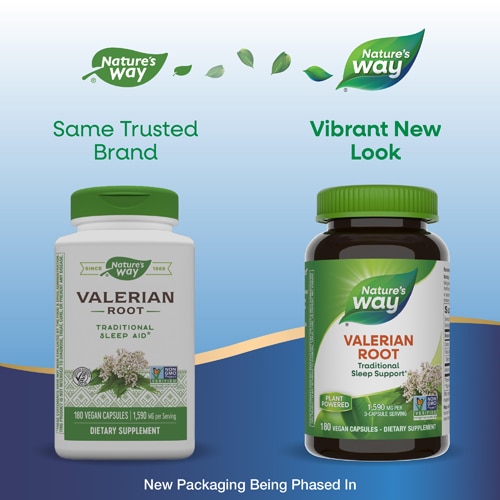 Nature's Way Valerian Root - Traditional Sleep Aid -- 1590 mg Per Serving - 180 Vegan Capsules