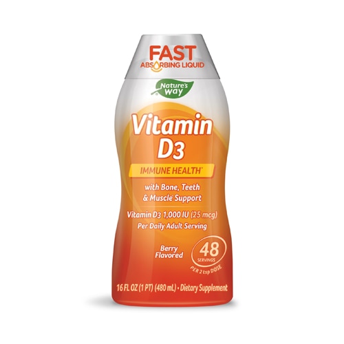 Nature's Way Vitamin D3 Immune Health Liquid Supplement - Berry Flavored -- 16 fl oz