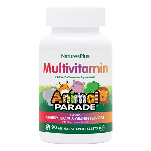 NaturesPlus Animal Parade® Children's Chewable Multi-Vitamin and Mineral Assorted -- 90 Chewable Tablets