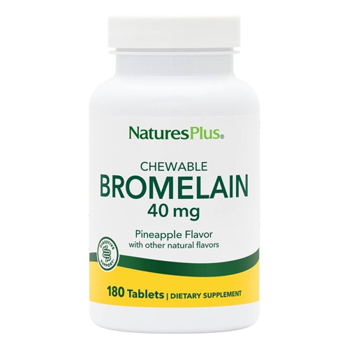 NaturesPlus Chewable Bromelain -- 40 mg - 180 Tablets