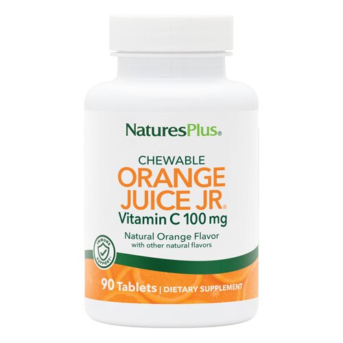 NaturesPlus Orange Juice Jr Chewable Vitamin C -- 100 mg - 90 Tablets