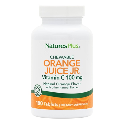 NaturesPlus Orange Juice Jr® Chewable Vitamin C -- 100 mg - 180 Tablets