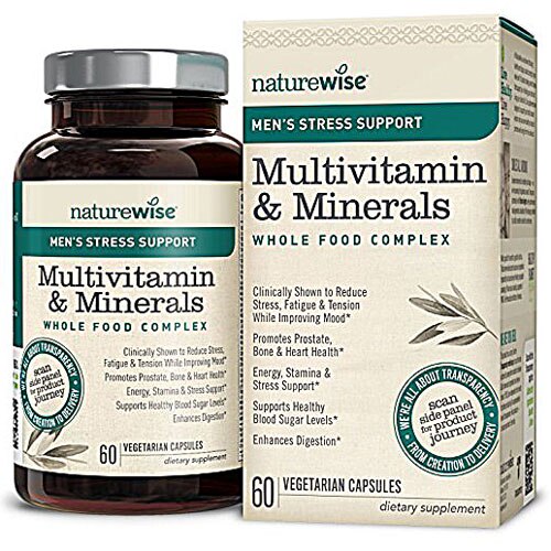 Naturewise Men's Stress Support Multivitamin Whole Food Complex
