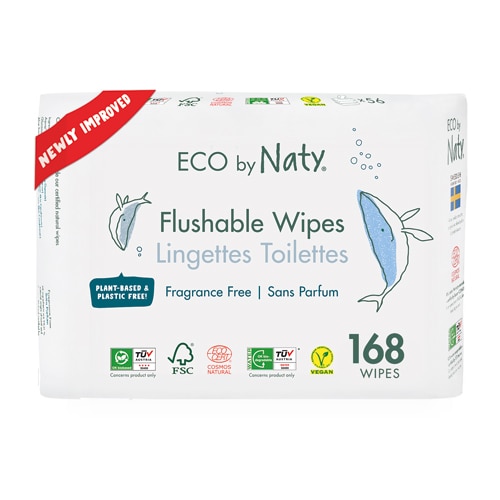 Naty Moist Wipes Flushable Plastic-Free Fragrance Free