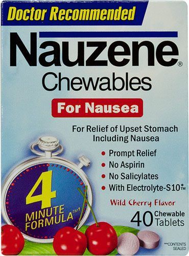 Nauzene Chewables For Nausea Wild Cherry -- 40 Chewable Tablets