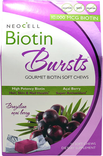 NeoCell Biotin Bursts™ Brazilian Acai Berry -- 10000 mcg - 30 Soft Chews