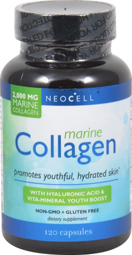 NeoCell Marine Collagen with Hyaluronic Acid &amp; Vita-Mineral Youth Boost -- 2000 mg - 120 Capsules