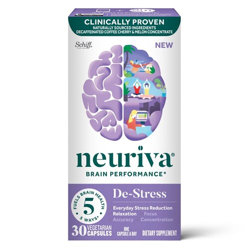 Neuriva De-Stress Capsules Vegetarian Brain Performance Coffee Fruit Extract
