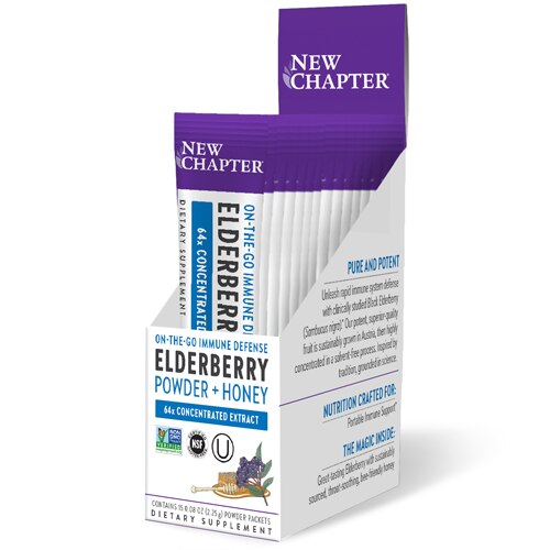 New Chapter Elderberry Powder + Honey -- 15 Servings