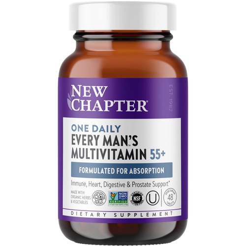 New Chapter Every Man's One Daily Multi 55+ -- 48 Vegetarian Tablets