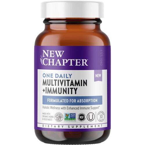 New Chapter One Daily Multivitamin + Immunity -- 30 Vegetarian Tablets