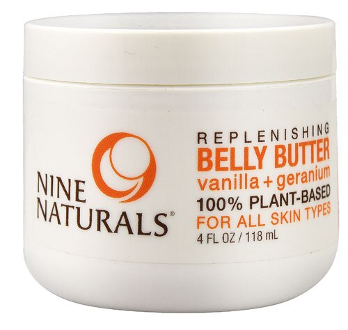 Nine Naturals Replenishing Belly Butter Vanilla plus Geranium -- 4 fl oz