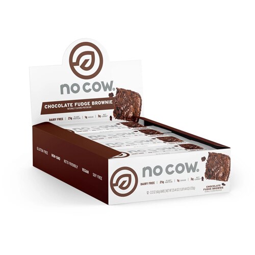 No Cow Protein Bar Chocolate Fudge Brownie -- 12 Bars