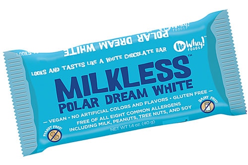 No Whey Foods Milkless Chocolate Bar Vegan & Gluten Free Polar Dream White -- 1.4 oz