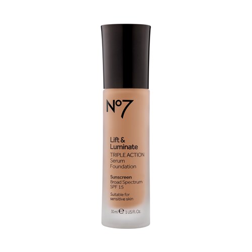 No7 Lift & Luminate Triple Action Serum Foundation SPF 15 Deep Honey