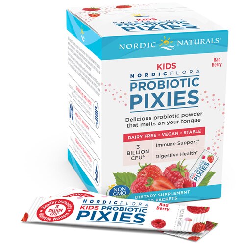 Nordic Naturals Kids Nordic Flora Probiotic Pixies Rad Berry -- 30 Packets