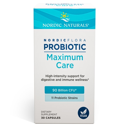 Nordic Naturals Nordic Flora Probiotic Maximum Care -- 90 billion CFU - 30 Capsules