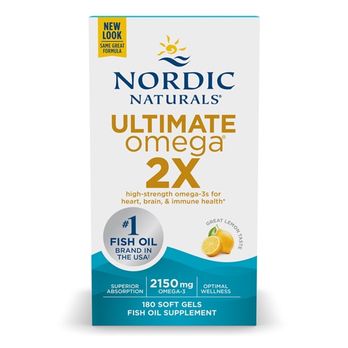 Nordic Naturals Ultimate® Omega 2X Lemon, 2150 mg - 120 Softgels