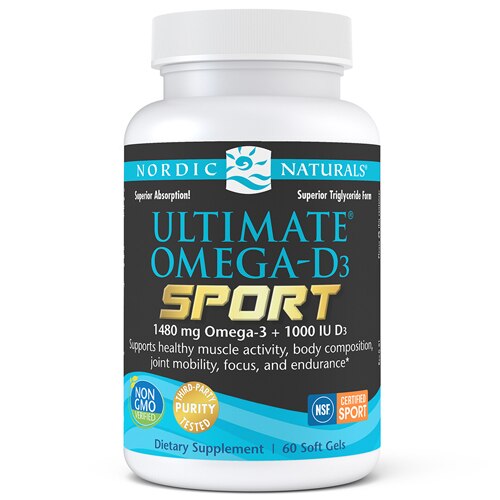 Nordic Naturals Ultimate Omega-D3 Sport -- 1000 mg - 60 Softgels