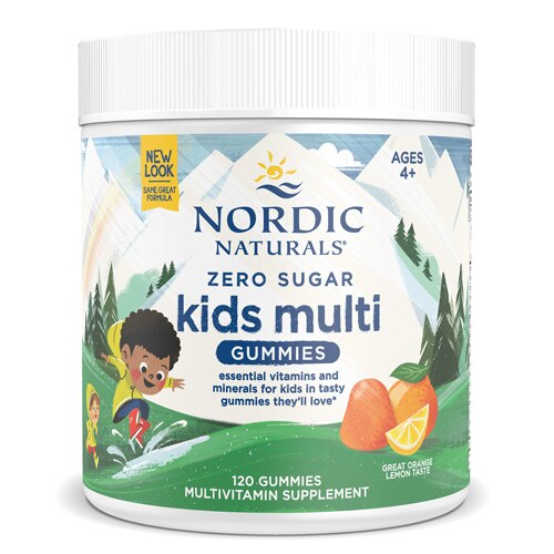 Nordic Naturals Zero Sugar Kids Multi Gummies Orange Lemon -- 120 Gummies
