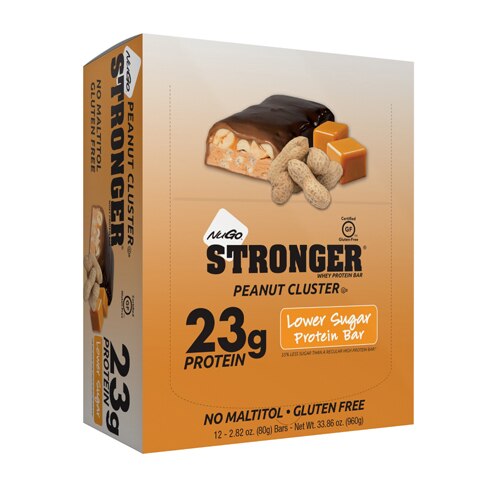 NuGo Nutrition NuGo® Stronger™ Protein Bars Peanut Cluster -- 12 Bars